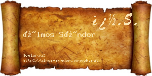 Álmos Sándor névjegykártya